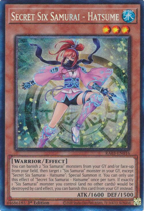 Secret Six Samurai - Hatsume (CR) [RA03-EN016] Prismatic Collector's Rare | Cracking-Singles