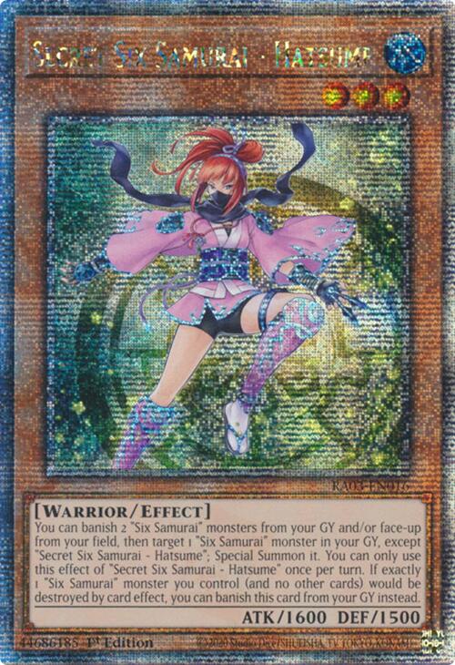 Secret Six Samurai - Hatsume (Quarter Century Secret Rare) [RA03-EN016] Quarter Century Secret Rare | Cracking-Singles