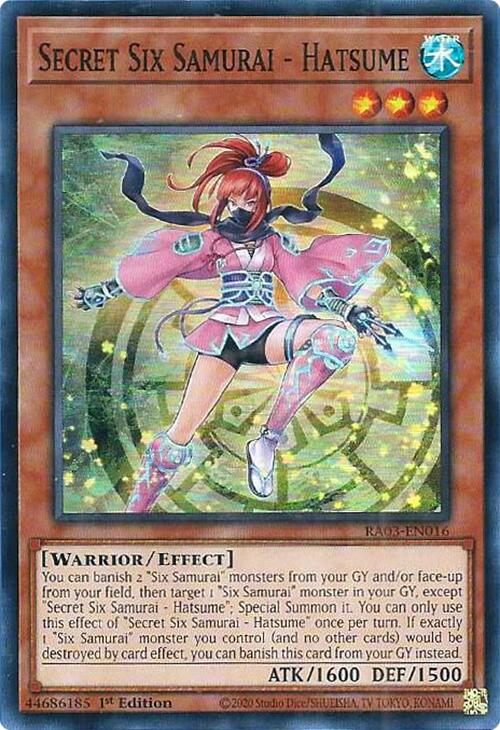 Secret Six Samurai - Hatsume [RA03-EN016] Super Rare | Cracking-Singles