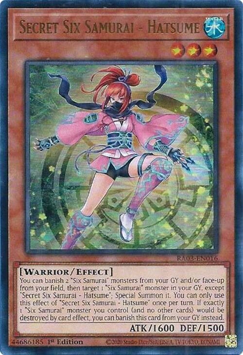 Secret Six Samurai - Hatsume (UR) [RA03-EN016] Ultra Rare | Cracking-Singles