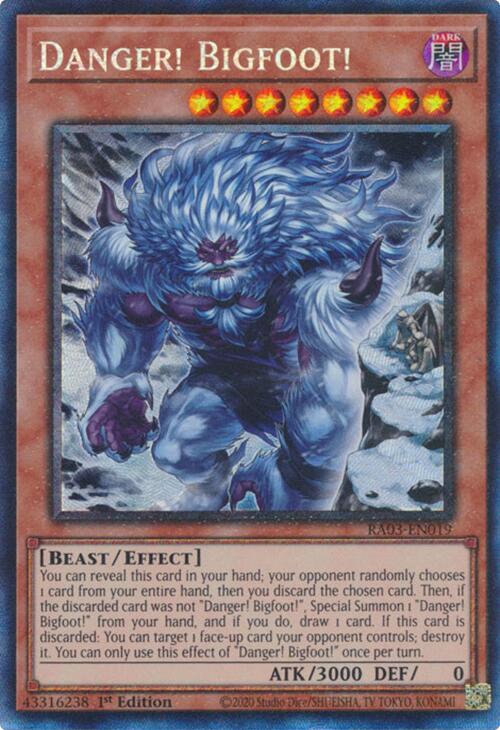 Danger! Bigfoot! (Alternate Art) (CR) [RA03-EN019] Prismatic Collector's Rare | Cracking-Singles