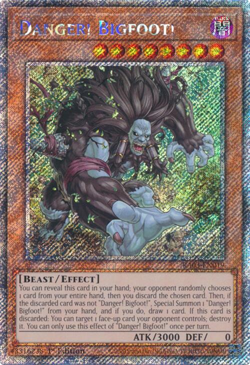 Danger! Bigfoot! (Platinum Secret Rare) [RA03-EN019] Platinum Secret Rare | Cracking-Singles