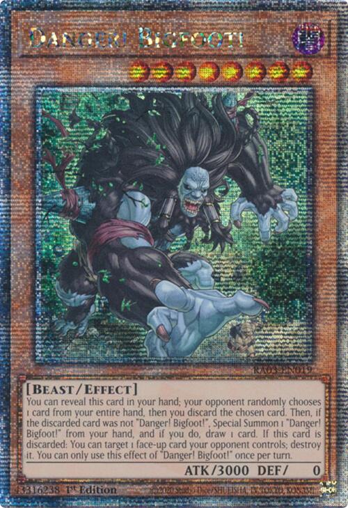 Danger! Bigfoot! (Quarter Century Secret Rare) [RA03-EN019] Quarter Century Secret Rare | Cracking-Singles