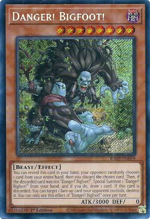 Danger! Bigfoot! (Secret Rare) [RA03-EN019] Secret Rare | Cracking-Singles