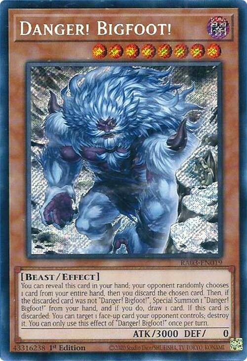 Danger! Bigfoot! (Alternate Art) (Secret Rare) [RA03-EN019] Secret Rare | Cracking-Singles