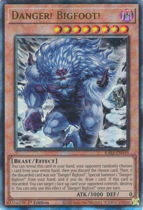 Danger! Bigfoot! (Alternate Art) (UTR) [RA03-EN019] Prismatic Ultimate Rare | Cracking-Singles