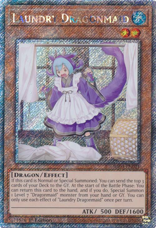 Laundry Dragonmaid (Platinum Secret Rare) [RA03-EN021] Platinum Secret Rare | Cracking-Singles