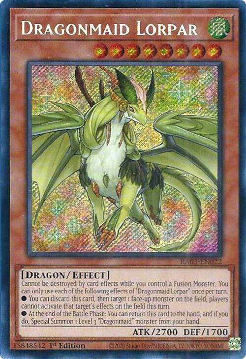 Dragonmaid Lorpar (Secret Rare) [RA03-EN022] Secret Rare | Cracking-Singles