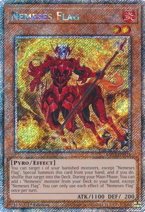 Nemeses Flag (Platinum Secret Rare) [RA03-EN024] Platinum Secret Rare | Cracking-Singles