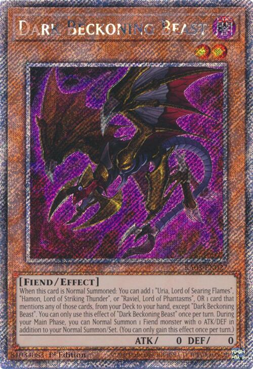 Dark Beckoning Beast (Platinum Secret Rare) [RA03-EN027] Platinum Secret Rare | Cracking-Singles