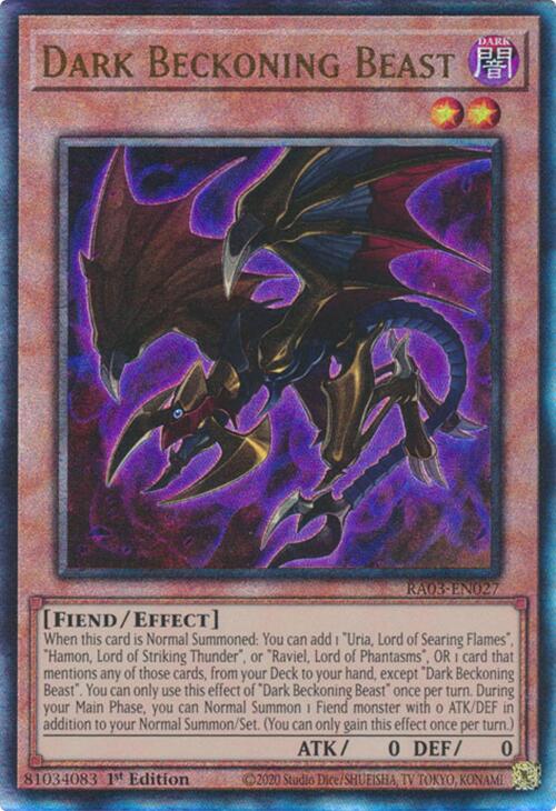 Dark Beckoning Beast (UTR) [RA03-EN027] Prismatic Ultimate Rare | Cracking-Singles