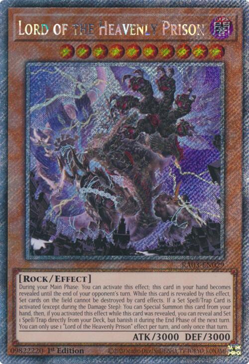 Lord of the Heavenly Prison (Platinum Secret Rare) [RA03-EN029] Platinum Secret Rare | Cracking-Singles