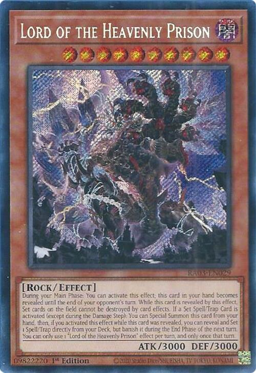 Lord of the Heavenly Prison (Secret Rare) [RA03-EN029] Secret Rare | Cracking-Singles