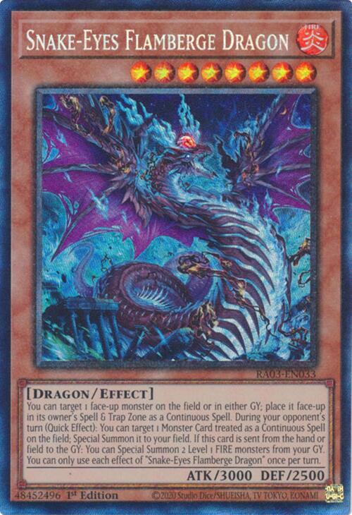 Snake-Eyes Flamberge Dragon (CR) [RA03-EN033] Prismatic Collector's Rare | Cracking-Singles