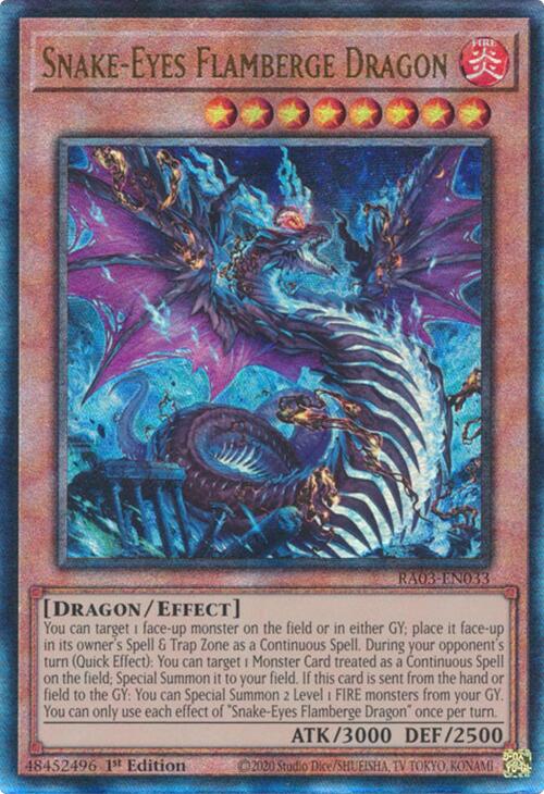 Snake-Eyes Flamberge Dragon (UTR) [RA03-EN033] Prismatic Ultimate Rare | Cracking-Singles