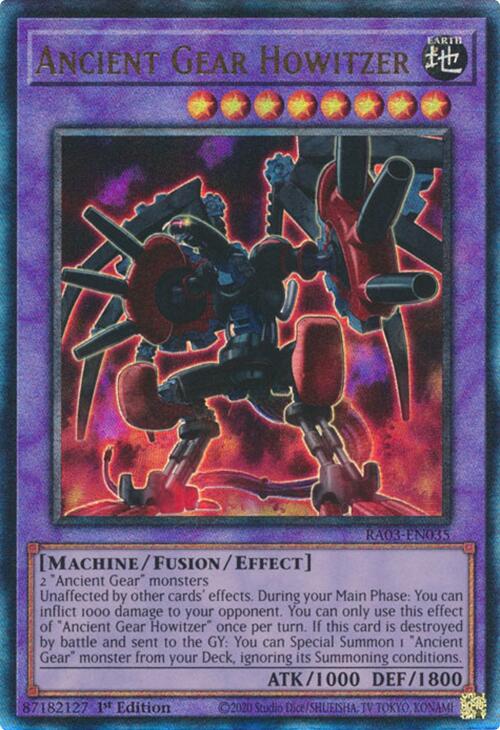 Ancient Gear Howitzer (UTR) [RA03-EN035] Prismatic Ultimate Rare | Cracking-Singles