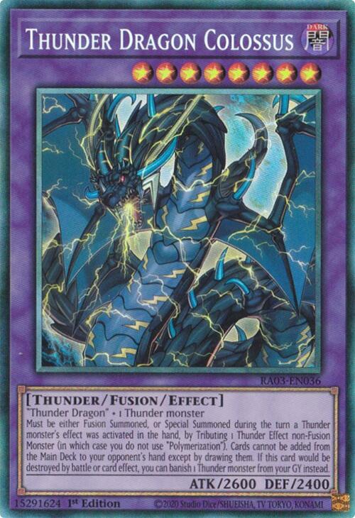 Thunder Dragon Colossus (CR) [RA03-EN036] Prismatic Collector's Rare | Cracking-Singles