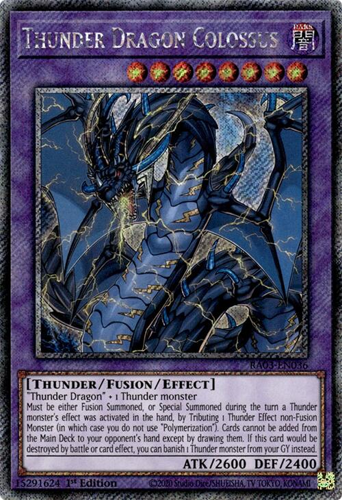 Thunder Dragon Colossus (Platinum Secret Rare) [RA03-EN036] Platinum Secret Rare | Cracking-Singles