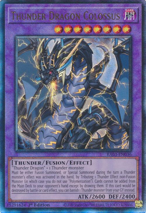 Thunder Dragon Colossus (UTR) [RA03-EN036] Prismatic Ultimate Rare | Cracking-Singles