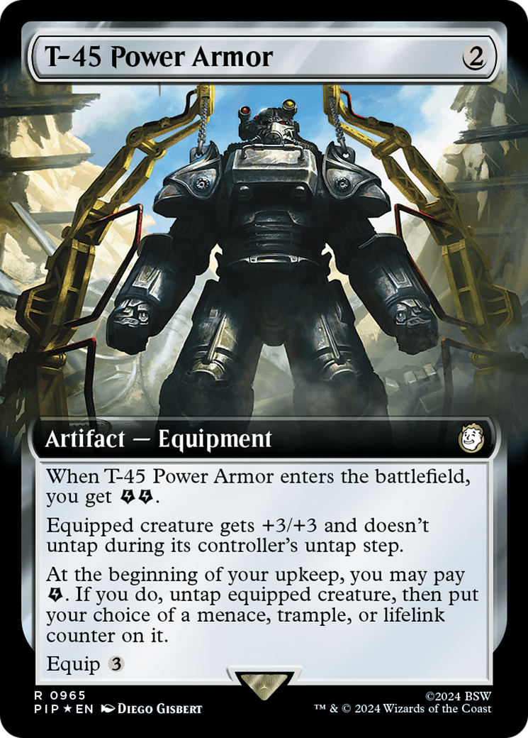 T-45 Power Armor (Extended Art) (Surge Foil) [Fallout] | Cracking-Singles