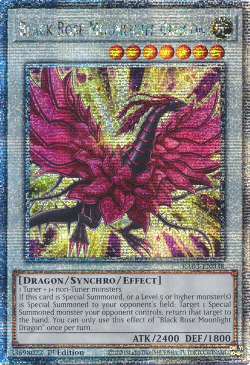 Black Rose Moonlight Dragon (Quarter Century Secret Rare) [RA03-EN038] Quarter Century Secret Rare | Cracking-Singles