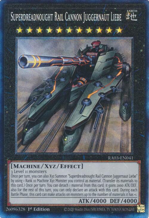 Superdreadnought Rail Cannon Juggernaut Liebe (CR) [RA03-EN041] Prismatic Collector's Rare | Cracking-Singles