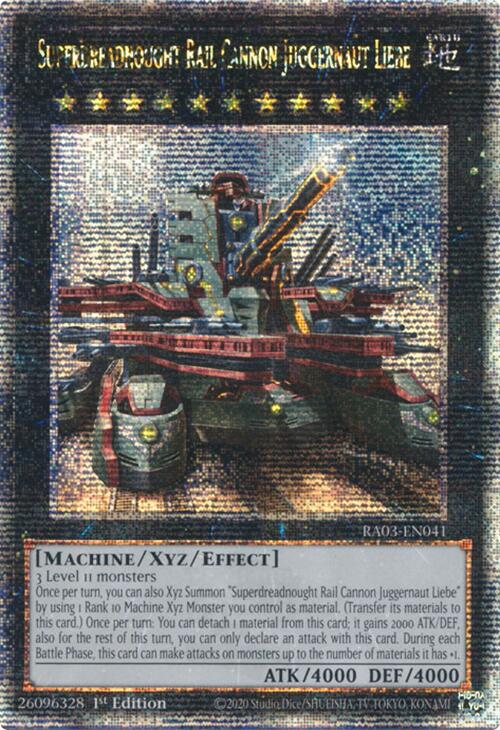 Superdreadnought Rail Cannon Juggernaut Liebe (Alternate Art) (Quarter Century Secret Rare) [RA03-EN041] Quarter Century Secret Rare | Cracking-Singles