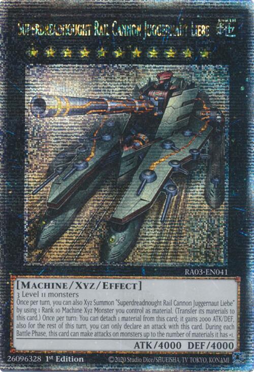 Superdreadnought Rail Cannon Juggernaut Liebe (Quarter Century Secret Rare) [RA03-EN041] Quarter Century Secret Rare | Cracking-Singles