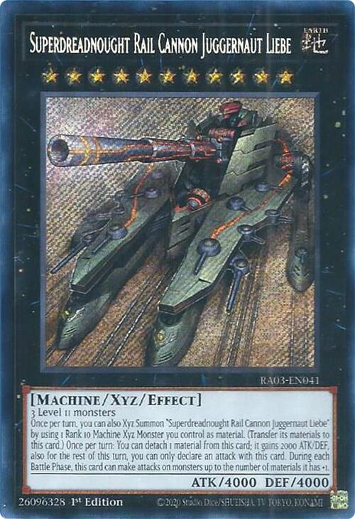 Superdreadnought Rail Cannon Juggernaut Liebe (Secret Rare) [RA03-EN041] Secret Rare | Cracking-Singles