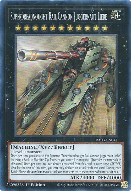 Superdreadnought Rail Cannon Juggernaut Liebe [RA03-EN041] Super Rare | Cracking-Singles