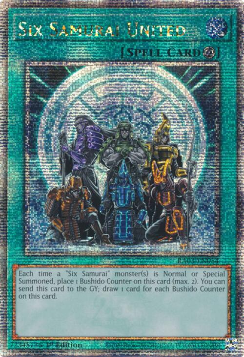 Six Samurai United (Quarter Century Secret Rare) [RA03-EN054] Quarter Century Secret Rare | Cracking-Singles