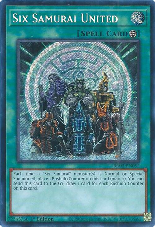 Six Samurai United (Secret Rare) [RA03-EN054] Secret Rare | Cracking-Singles