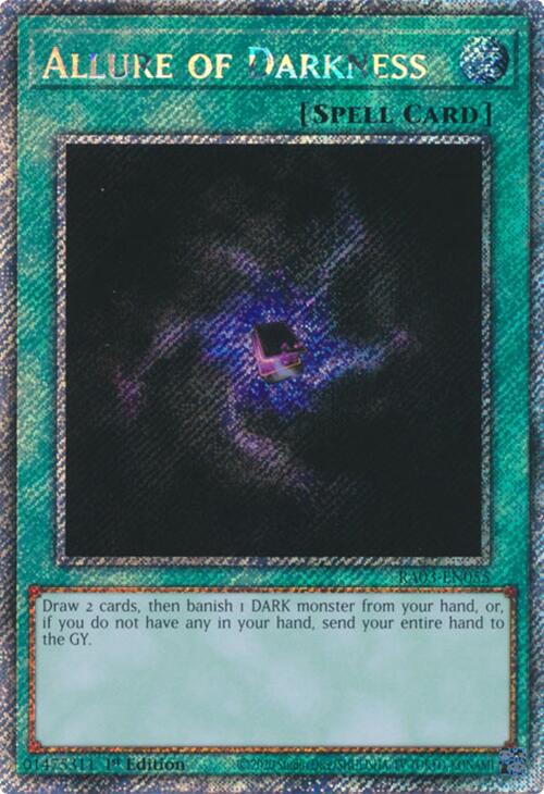 Allure of Darkness (Platinum Secret Rare) [RA03-EN055] Platinum Secret Rare | Cracking-Singles