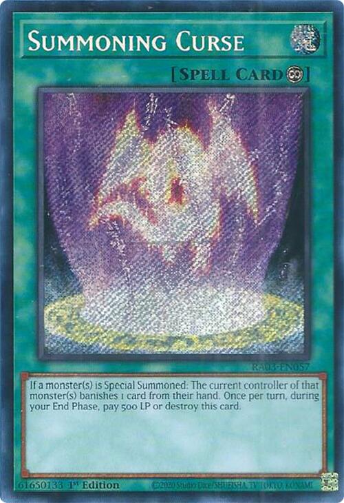 Summoning Curse (Secret Rare) [RA03-EN057] Secret Rare | Cracking-Singles