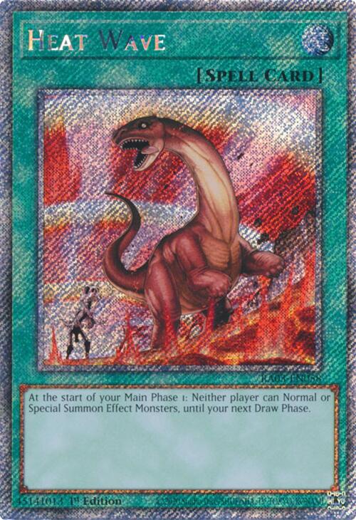 Heat Wave (Platinum Secret Rare) [RA03-EN058] Platinum Secret Rare | Cracking-Singles