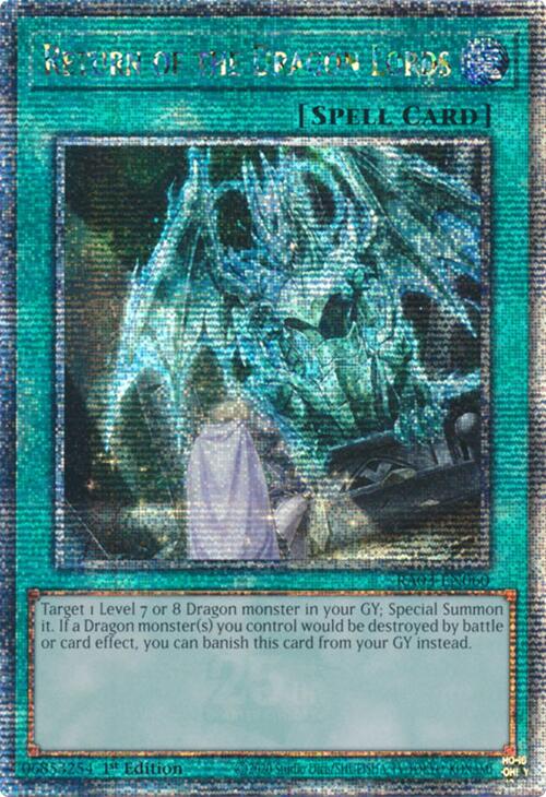 Return of the Dragon Lords (Quarter Century Secret Rare) [RA03-EN060] Quarter Century Secret Rare | Cracking-Singles