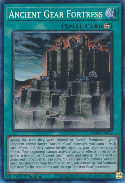 Ancient Gear Fortress (CR) [RA03-EN062] Prismatic Collector's Rare | Cracking-Singles