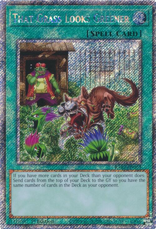 That Grass Looks Greener (Platinum Secret Rare) [RA03-EN063] Platinum Secret Rare | Cracking-Singles