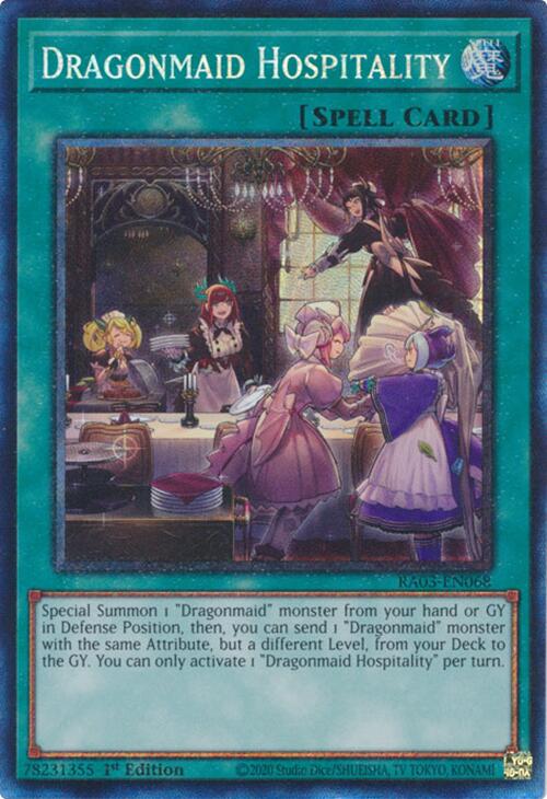 Dragonmaid Hospitality (CR) [RA03-EN068] Prismatic Collector's Rare | Cracking-Singles