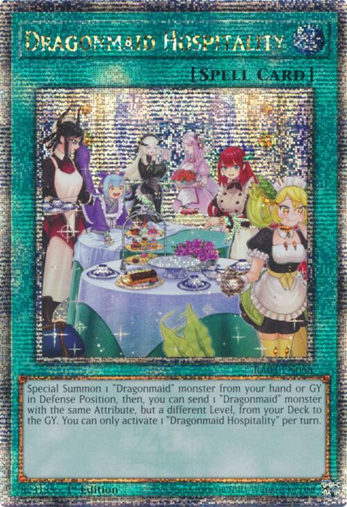 Dragonmaid Hospitality (Alternate Art) (Quarter Century Secret Rare) [RA03-EN068] Quarter Century Secret Rare | Cracking-Singles