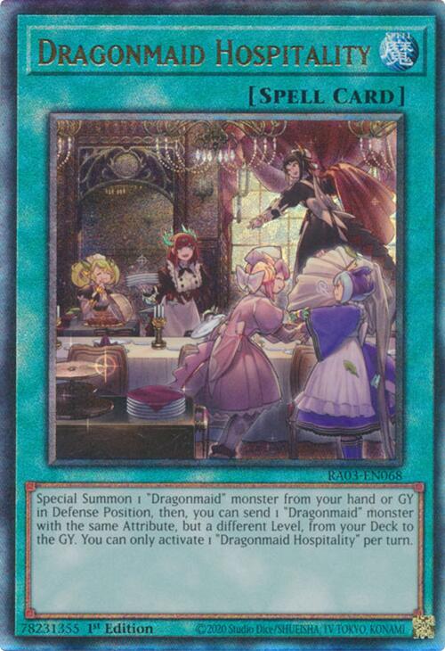 Dragonmaid Hospitality (UTR) [RA03-EN068] Prismatic Ultimate Rare | Cracking-Singles