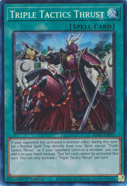 Triple Tactics Thrust (CR) [RA03-EN072] Prismatic Collector's Rare | Cracking-Singles