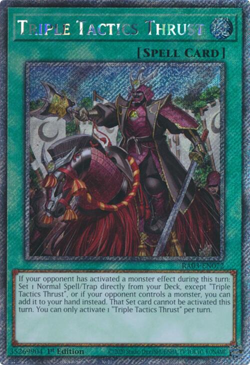 Triple Tactics Thrust (Platinum Secret Rare) [RA03-EN072] Platinum Secret Rare | Cracking-Singles