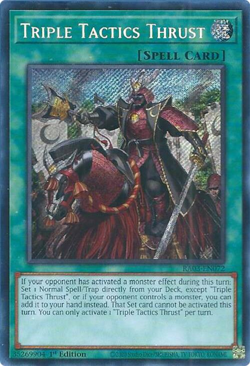 Triple Tactics Thrust (Secret Rare) [RA03-EN072] Secret Rare | Cracking-Singles