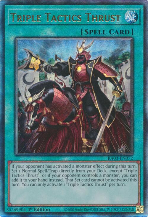 Triple Tactics Thrust (UTR) [RA03-EN072] Prismatic Ultimate Rare | Cracking-Singles