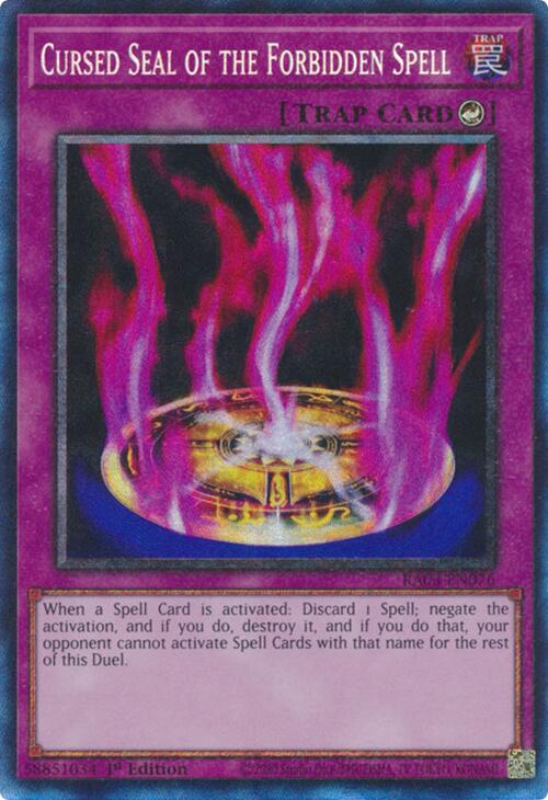 Cursed Seal of the Forbidden Spell (CR) [RA03-EN076] Prismatic Collector's Rare | Cracking-Singles