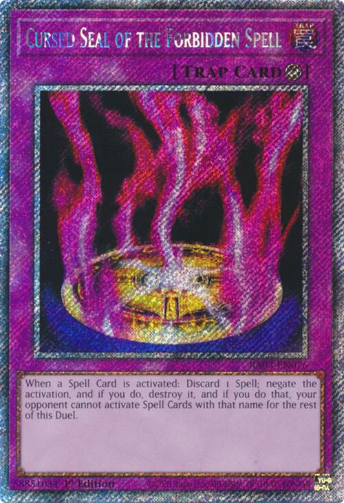 Cursed Seal of the Forbidden Spell (Platinum Secret Rare) [RA03-EN076] Platinum Secret Rare | Cracking-Singles