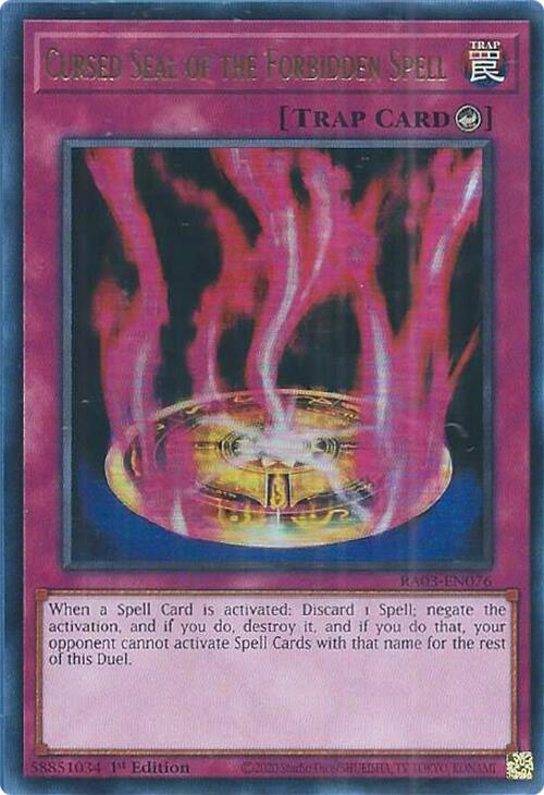 Cursed Seal of the Forbidden Spell (UR) [RA03-EN076] Ultra Rare | Cracking-Singles