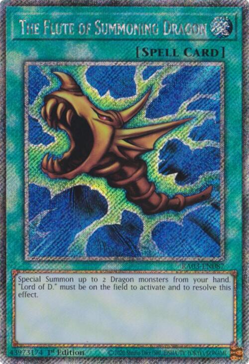 The Flute of Summoning Dragon (Platinum Secret Rare) [RA03-EN087] Platinum Secret Rare | Cracking-Singles