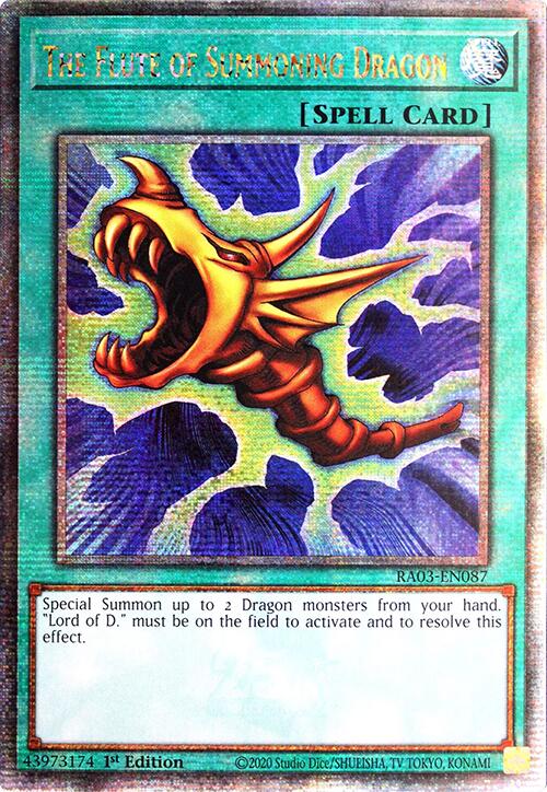 The Flute of Summoning Dragon (Quarter Century Secret Rare) [RA03-EN087] Quarter Century Secret Rare | Cracking-Singles